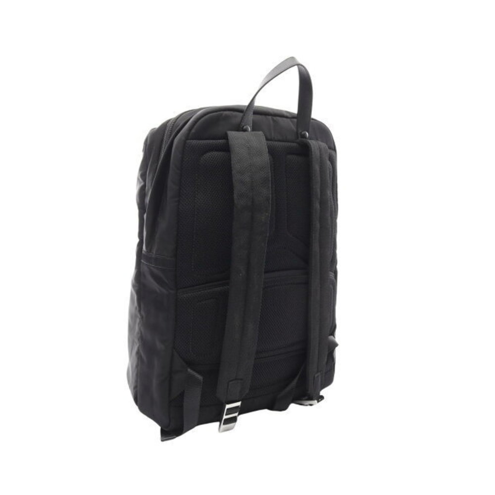Prada Nylon Backpack Leather Tessuto Men Montagn Saffiano Black